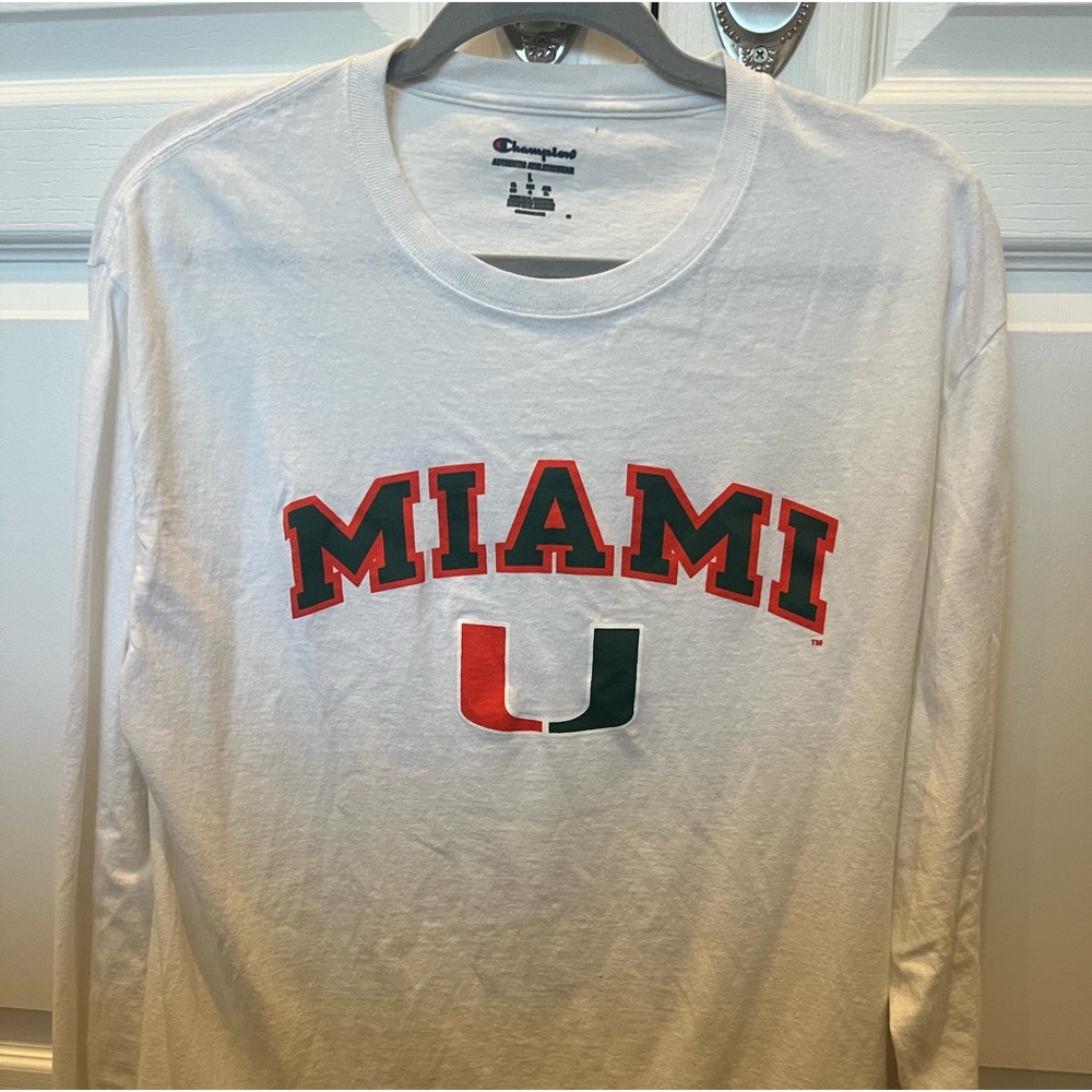 UMIAMI champion long sleeve tee white large